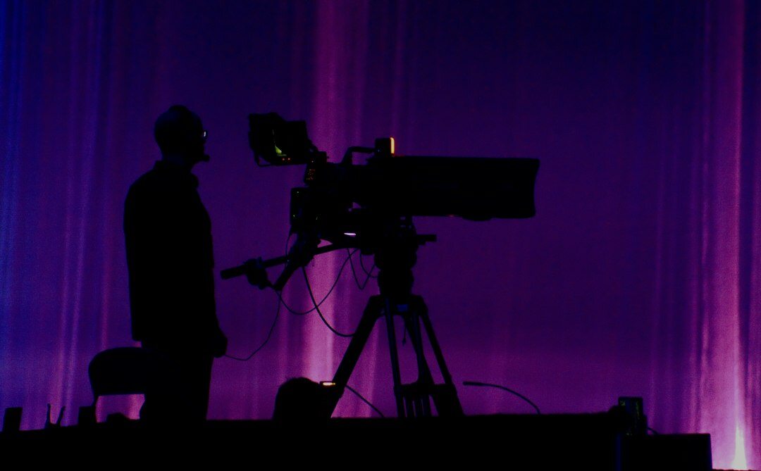 tv presenter on stage